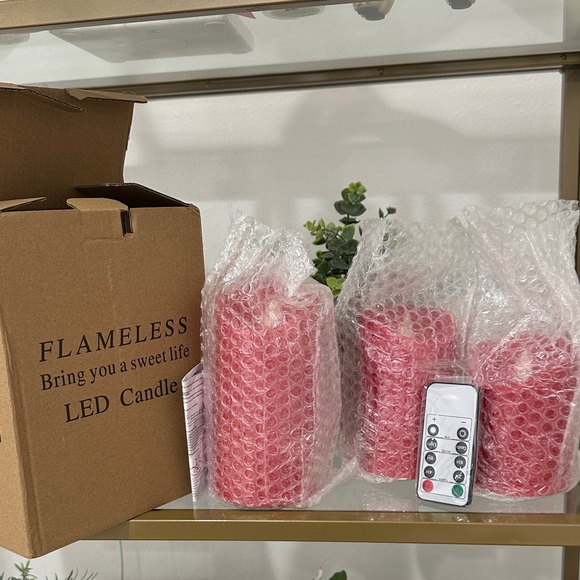 Elegant Red LED Flameless Candle Set - Picture 8 of 8